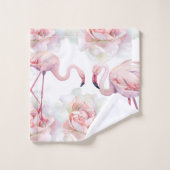 Flamingo Rose Collection Badetuch Set (Waschlappen)