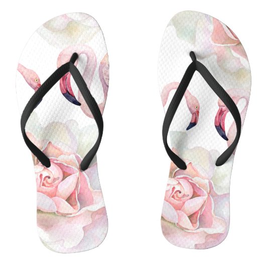 Flamingo Rose Collection Sandals Flip Flops Badesandalen (Fußbett)
