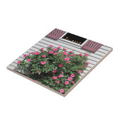 Flamingo-Rose mit Schraubenziehern Fliese (Seite)