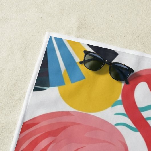 "Flamingo Rose"🌸 🦩 Strandtuch (Beispiel)