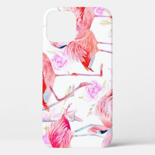 Flamingo Rose: Wasserfarben-Vogel-Blumen Case-Mate iPhone Hülle