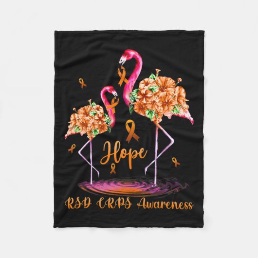 Flamingo Rsd Crps Awareness 1 Fleecedecke (Vorderseite)