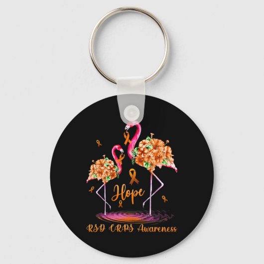 Flamingo Rsd Crps Awareness 1 Schlüsselanhänger (Vorderseite)