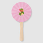Flamingo-Ruhestand Rosa Fächer (Rückseite)