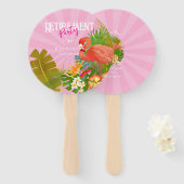 Flamingo-Ruhestand Rosa Fächer (Vorne und Hinten)