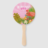 Flamingo-Ruhestand Rosa Fächer (Vorderseite)