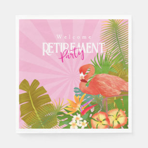 Flamingo-Ruhestand Rosa Serviette
