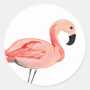 Flamingo Runder Aufkleber