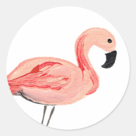 Flamingo Runder Aufkleber