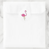 Flamingo Runder Aufkleber (Tasche)