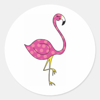 Flamingo Runder Aufkleber