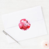 Flamingo Runder Aufkleber (Umschlag)