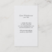 Flamingo Rustic Black Business Card Visitenkarte (Rückseite)