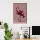 Flamingo-Salat-Kunstprint – Surreal Botanisch Poster (Heimbüro)
