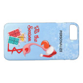 Flamingo-Sankt-Weihnachtsbrauch Case-Mate iPhone Hülle (Rückseite (Horizontal))