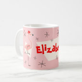 Flamingo-Sanktrosa NamensTasse Kaffeetasse (Vorderseite Links)