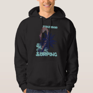 Flamingo Sansibar Surfen Palme Strand Ozean Va Hoodie