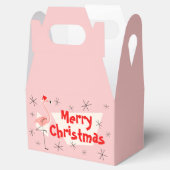 Flamingo Santa Blue Frohe Weihnachtsgabel Geschenkschachtel (Geöffnet)