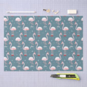 Flamingo Santa Claus Pattern Seidenpapier (Handwerk)