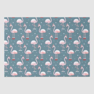 Flamingo Santa Claus Pattern Seidenpapier