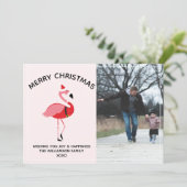 Flamingo Santa Foto Weihnachten (Stehend Vorderseite)