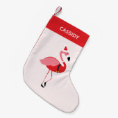 Flamingo Santa Fun Animal Kleiner Weihnachtsstrumpf (Vorderansicht (hängend))