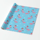 Flamingo Santa Geschenkpapier (Ungerollt)