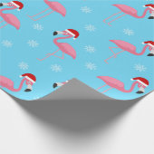 Flamingo Santa Geschenkpapier (Ecke)