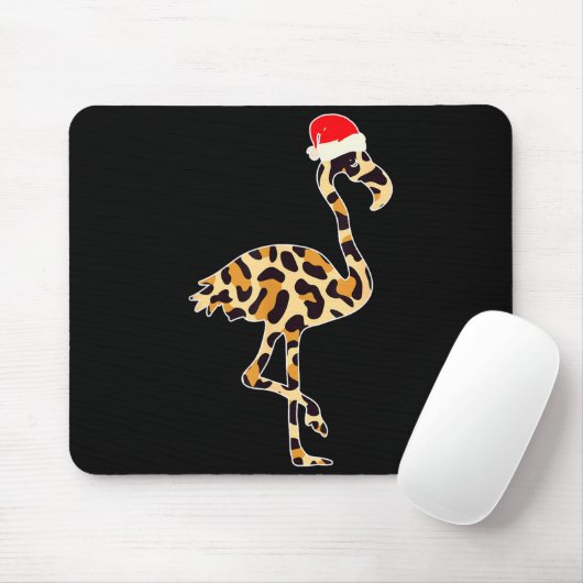 Flamingo Santa Hat Family Matching Christmas Leopa Mousepad (Mit Mouse)