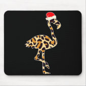 Flamingo Santa Hat Family Matching Christmas Leopa Mousepad (Vorne)