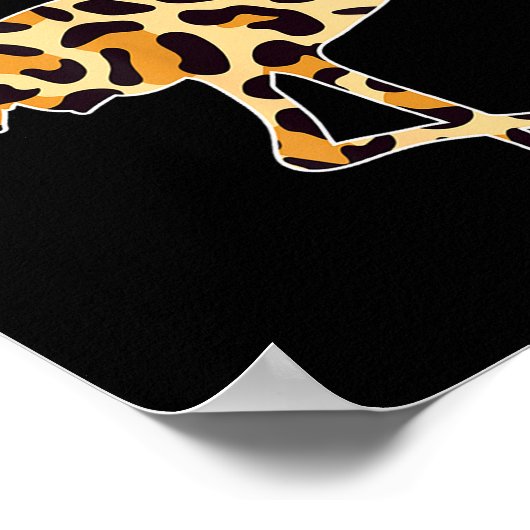 Flamingo Santa Hat Family Matching Christmas Leopa Poster (Ecke)