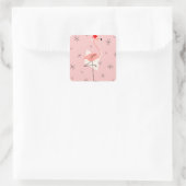 Flamingo Santa Pink Aufkleber (Tasche)