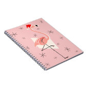 Flamingo Santa Pink Notebook Notizblock (Rechte Seite)