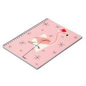Flamingo Santa Pink Notebook Notizblock (Linke Seite)