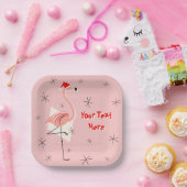 Flamingo Santa Pink Papierplatte Pappteller (Party)