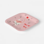Flamingo Santa Pink Papierplatte Pappteller (Gewinkelt)
