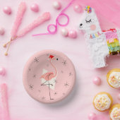 Flamingo Santa Pink Pappteller (Party)