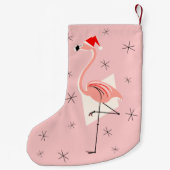 Flamingo Santa Pink Strumpf Kleiner Weihnachtsstrumpf (Rückseite)