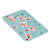 Flamingo Santas Blue Magnet flexibel (Rechte Seite)