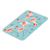 Flamingo Santas Blue Magnet flexibel (Linke Seite)