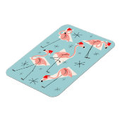 Flamingo Santas Blue Magnet flexibles Portrait (Linke Seite)