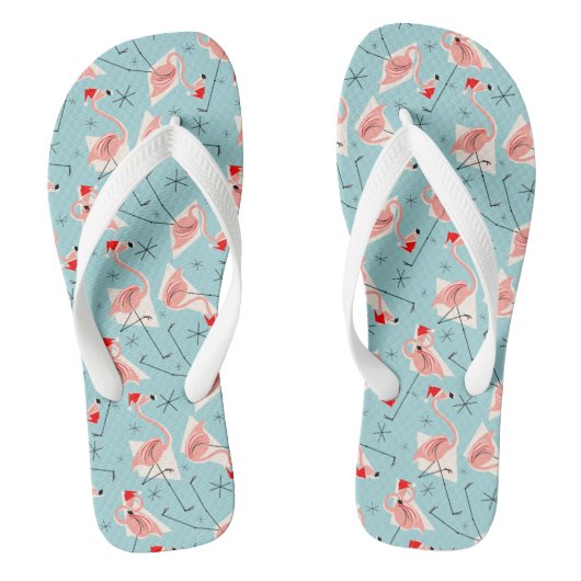 Flamingo Santas Blue Multi flip Flops Badesandalen (Fußbett)