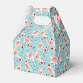 Flamingo Santas Blue Multi gable Geschenkschachtel (Rückseite)