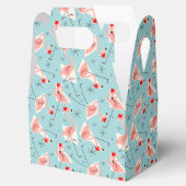 Flamingo Santas Blue Multi gable Geschenkschachtel (Geöffnet)