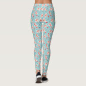 Flamingo Santas Blue Multi Leggings (Rückseite)