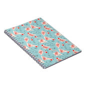 Flamingo Santas Blue Multi Notebook Notizblock (Rechte Seite)