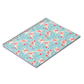 Flamingo Santas Blue Multi Notebook Notizblock (Linke Seite)