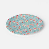Flamingo Santas Blue Multi Paper plate Pappteller (Schrägansicht)