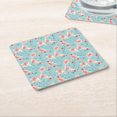 Flamingo Santas Blue Multi Untersetzer Platz (angewinkelt)