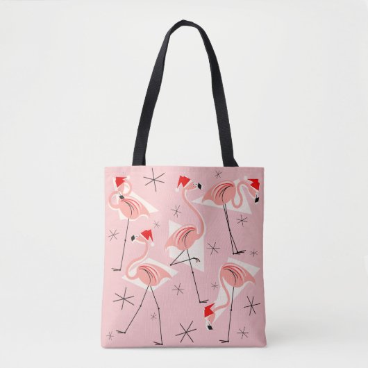 Flamingo Santas Pink auf der ganzen Tasche (Vorderseite)